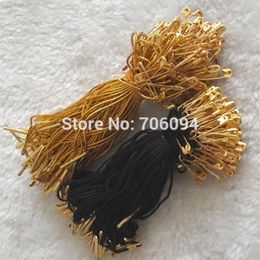 1000pcs Lot Hang Tag Strings Seal Gold Pin with Nylon And Stopper End Black Or Gold Color Choice296m