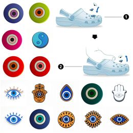 Shoe Parts Accessories Pattern Charms Shoes Slippers Decoration For Cross Blue Eyes Charm Clog Drop Delivery Otxxp