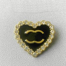Designer Heart Brooches Pin Luxury Brooch Brand Vintage Style Pins Gift Jewellery Womens Brooch 18k Gold-plated Wedding Party Gift