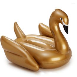 Inflatable Floats Gold Swan Large Floating Row Island Air Mattresses Swimming Rings Summer Beach Water Sports Entertainment