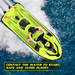 Model Set High Speed Racing Boat LM13RC Waterproof Rechargeable Motorcycle Electric Radio Remote Control Speedboat Gift Toy Boy 230703