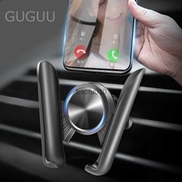 Car Phone Gravity Holder Stand Cell Air Vent Mount Support For iPhone 8 X Samsung s20 Car 360 Rotation Auto Grip Car Accessories L230619