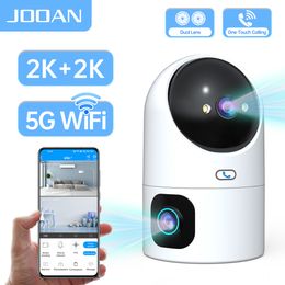 Baby Monitors JOOAN 6MP PTZ IP Camera Dual Lens Baby Monitor 5G WiFi Home Security Camera Auto Tracking Color Night Video Surveillance Camera 230701