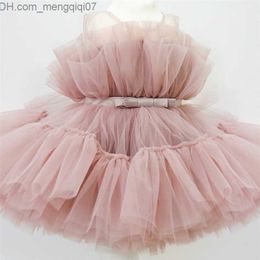 Girl's Dresses Girl's Dresses Girls Wedding Princess Dress Baby Kids Elegant Party Tutu Fluffy Prom Gown Children Bridesmaids Evening Tulle Birthday Dresses Z230704