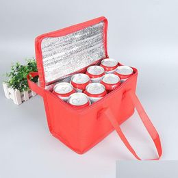 Other Kitchen Dining Bar Nonwoven Can Cooler Bag Portable Ice Pack Food Packing Container Dry Insated Bags Thermal Lunch Delivery Dhexp