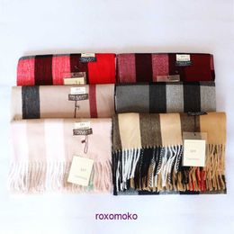 Bur home Boutique plush scarf on sale Classic imitation cashmere plaid for women warm and thickened in autumn winter Spring student Korean version of British ta