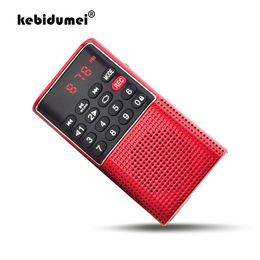 Radio Kebidumei Digital Fm Mini Portable Radio Handheld Usb Tf Mp3 Player Speaker Rechargeable Small Speaker Outdoor