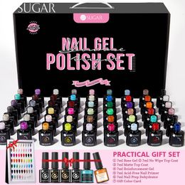 Nail Manicure Set UR SUGAR 60 Colours Gel Polish Kit UV LED Vernish Send 6pcs Functional Base Top Whole Learner 230703