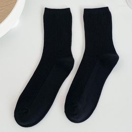Women Socks Spring Summer Preppy Style Student Kawaii Middle Tube Cotton Thin Breathable Harajuku Long For Ladies Girls