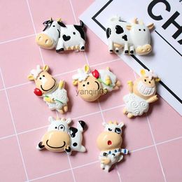 5Pcs Cute Cow Resin Refrigerator Magnets Home Decoration Kawaii Magnets L230626