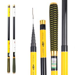 Boat Fishing Rods For Carp Fishing Rod Feeder Hard FRP Carbon Fiber Portable Durable Ultra Light Telescopic Travel Pole 2.7/3.6/4.5/5.4/6.3/7.2M 230703