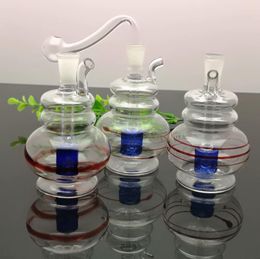 Glass Smoking Pipes Manufacture Hand-blown hookah Bongs Colourful wire mini lantern pot filtered well