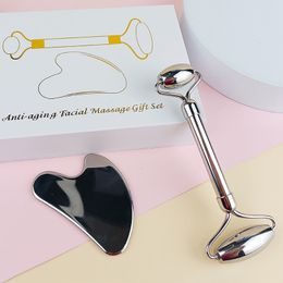 Face Care Devices Massage Gua Sha Tools Stainless Steel Scraper Face Lift Anti-Aging Skin Tightening Cooling Metal Contour Reduce Puffiness 230701