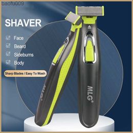 Washable Rechargeable Electric Shaver Beard Razor Body Trimmer Men Shaving Machine Hair Face Care Cleaning Clippers for Men L230520