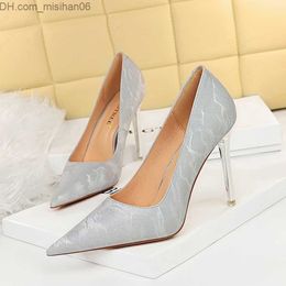 Dress Shoes Dress Shoes Women High Heels Shoes PU Leather Pumps Sexy Woman Super High Pointed Toe Shoes Z230703