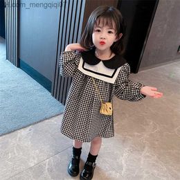 Girl's Dresses Girl's Dresses Toddler Girls Dress Plaid Pattern Girls Party Dress Casual Style Kids Dresses Spring Autumn Girls Clothing Z230704