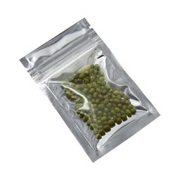 Packing Bags 6X10Cm Clear Aluminium Zipper Packaging Small Mylar Foil Zip Plastic Bag Lock Package Bagaluminum 300 Pieces Drop Delive Dhuec