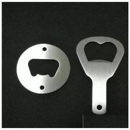 Openers Stainless Steel Bottle Opener Part With Countersunk Holes Round Shaped Metal Strong Polished Insert Parts Drop Delivery Home Dh7Kl
