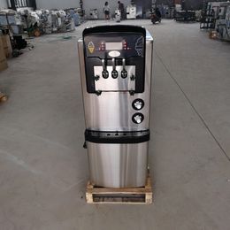 LINBOSS New style commercial stainless steel soft serve ice cream machine ice cream roll making machine soft ice machine3300w