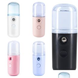 Other Festive Party Supplies Nano Facial Sprayer Summer Favors 30Ml Visual Water Tank Portable Face Steamer Mini Usb Mister For La Dhejm