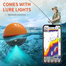 Fish Finder Erchang F68 GPS Wireless Fish Finder Two Beam Frequency Echo Sounder 60m/200ft Sonar For Fishing IOS Android HKD230703