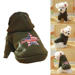 Dog Apparel Hooded Dogs Coat Clothes Star Pattern Warm Hoodie For Medium