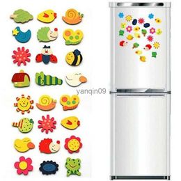 12pcs Novelty Animals Wooden Cartoon Fridge Magnet Sticker Cute Funny Refrigerator Toy Colourful Kids Toys for Children Baby L230626