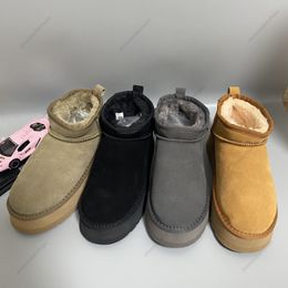 Женщины зима Ultra Mini Designer Australian Platform Boots для мужчин Shearling настоящие кожи теплые лодыжки меховые питы