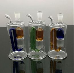 Glass Smoking Pipes Manufacture Hand-blown hookah Bongs Colored curved filter glass pot