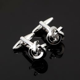 Cuff Links French Stainless Steel Cufflinks Vintage Knot Twist Cuff Links Men's Wedding Gift Brand Arrival 230701