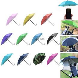 Portable Mobile Phone Holder Mini Parasol Waterproof Riding Cell Phone Holder Sun Shade Decoration Riding Accessories L230619