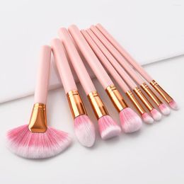 Makeup Brushes 8 Pcs Brush Sets Professional Cosmetics Eyebrow Powder Foundation Shadows Tools Pink Gift