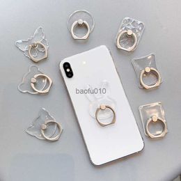 Universal Mobile Phone Holder Stand Finger Ring Magnetic For cute Cell Smart Phone Transparent holder for iphone 11 12 XS MAX L230619