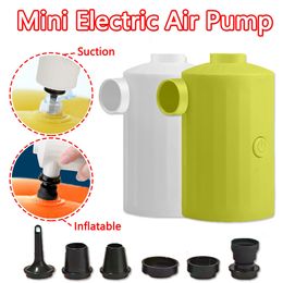 Other Housekeeping Organization Portable Wireless Mini Electric Air Pump Inflator Deflator with 6 Nozzle for Mattress Kayak Swimming Ring Camping Boat 230703