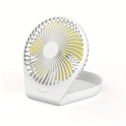 1pc, Desktop Fan, 6 Inch Desktop Hanging Electric Fan, Home Kitchen Dormitory Strong Wind USB Fan, Charging Outdoor Handheld Folding Small Fan, Small Appliance