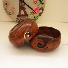 Storage Holders Racks Yarn Handmade Wooden Bowl Handcrafted Sheesham Rosewood Knitting Holder and Organiser Bow 230701