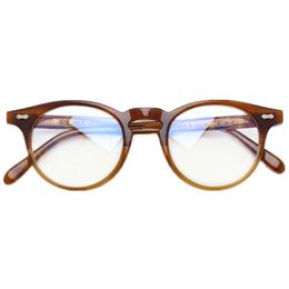 New Retro-Vintage Round Acetates Fullrim Frame Glasses 50 5 Unisex 47-22-150 Men Star Style for Prescription Eyeglasses Goggles fullset design case550