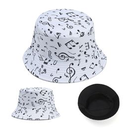 Summer Sun Hat Bucket Hat for Men Women Note printing Panama Girls Beach Travel Outdoor Reversible white Fisherman Hat Casquett