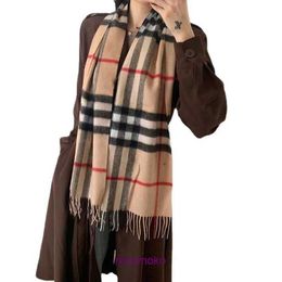 Top Original Bur Home Winter scarves online shop Classic British Style Scarf Female Long Inner Mongolia Wool Warm and Comfortable Same for Male Lovers Network R