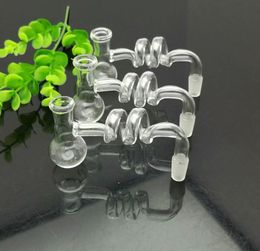 Glass Smoking Pipes Manufacture Hand-blown hookah Bongs Transparent spiral T-shaped pot