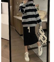 2023 Women's Hoodies Sweatshirts Women BF Daily Casual Autumn All-match College Loose Teens Style Fashion Striped Students