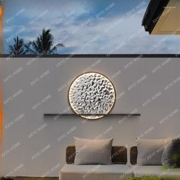 Wall Lamp Modern Light Luxury Outdoor Landscape Waterproof Villa Courtyard Screen Decorative Solar Garden