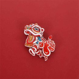 Chinese Style refrigerator magnet Chinese New Year festive cartoon lion dance Cute creative resin refrigerator magnet home decor L230626