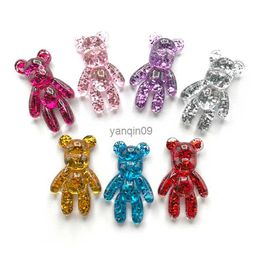 Cute Cartoon Fridge Magnet Fashion Gold Silver Blue Red Pink Glitter Sequins Bear Refrigerator Magnets For Kids Gifts Home Decor L230626