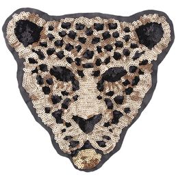 New cartoon large animal sequins leopard tiger embroidery cloth patch Sew on clothing accessories decoration316u