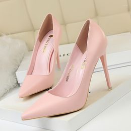 Dress Shoes 2023 Woman Sexy 10.5cm/7cm High Heels Women's Luxury Female Blue Pink Yellow Stiletto Wedding Designed Pumps 43