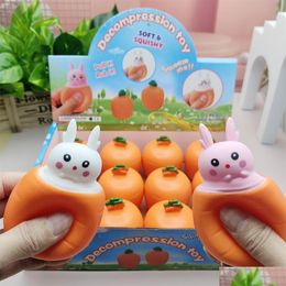 Novelty Games Fun Pop Up Carrot Rabbit Cup Squeeze Anti- Toy E And Seek Relief Toys Gift For Kids Adts 1 Drop Delivery Gifts Gag Dh3E0