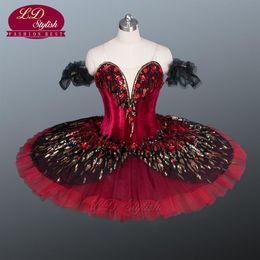 Adult High Quality Black Professional Ballet Tutu Swan Lake Ballet Costumes Red Ballet Tutu For Girls LD90452506