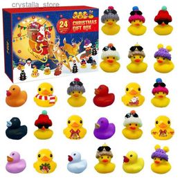 Christmas Advent Calendar Gift Box 24pcs Cute Rubber Duck Mochi Animal Bath Toy New Year Countdown Stress Relief Kids Party Gift L230518