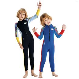Women's Swimwear Kids Wetsuit For Boys 2.5mm Neoprene Wetsuits Long Sleeves Youth Thermal Swimsuit Surfing Swimming Diving Snorkelling